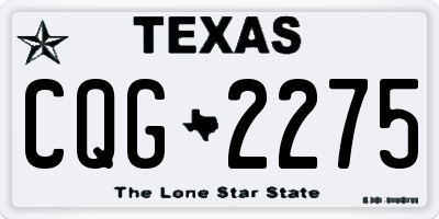 TX license plate CQG2275
