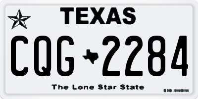 TX license plate CQG2284