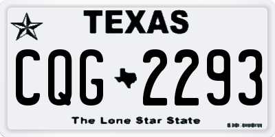TX license plate CQG2293