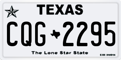 TX license plate CQG2295