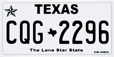 TX license plate CQG2296