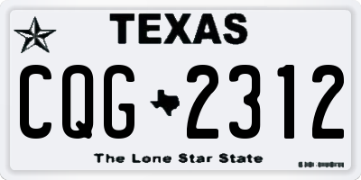 TX license plate CQG2312