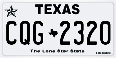 TX license plate CQG2320