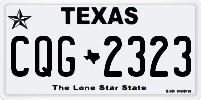 TX license plate CQG2323