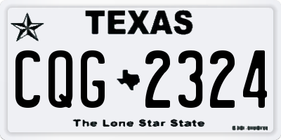 TX license plate CQG2324