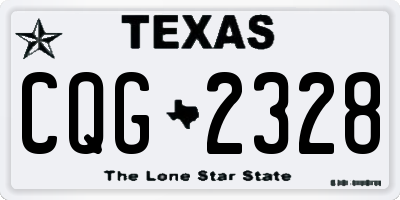 TX license plate CQG2328