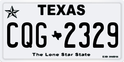 TX license plate CQG2329