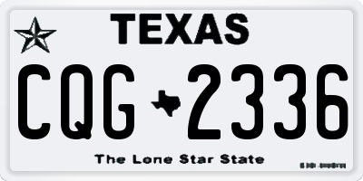 TX license plate CQG2336