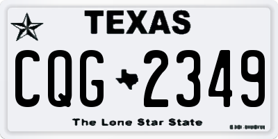 TX license plate CQG2349