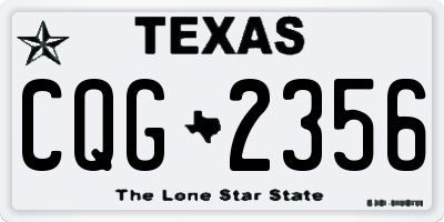 TX license plate CQG2356