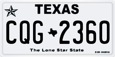 TX license plate CQG2360