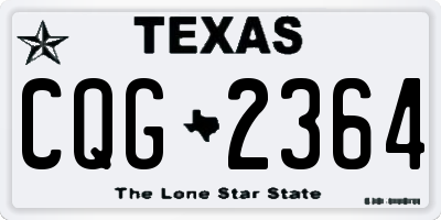 TX license plate CQG2364