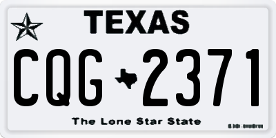 TX license plate CQG2371