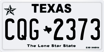 TX license plate CQG2373
