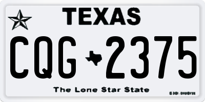TX license plate CQG2375