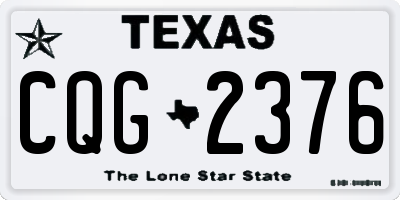 TX license plate CQG2376