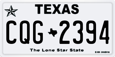 TX license plate CQG2394