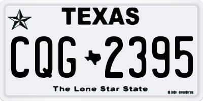 TX license plate CQG2395