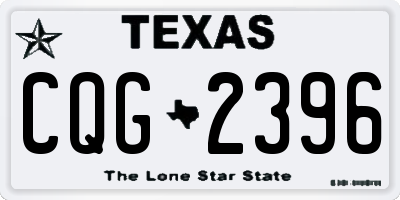 TX license plate CQG2396