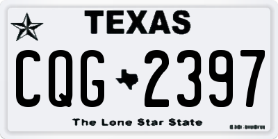 TX license plate CQG2397