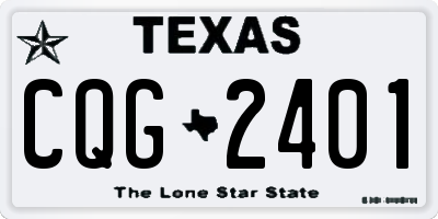 TX license plate CQG2401