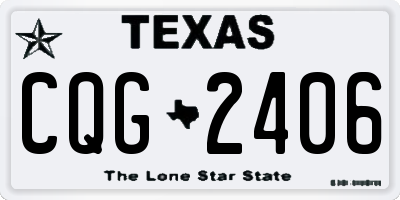 TX license plate CQG2406