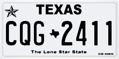 TX license plate CQG2411