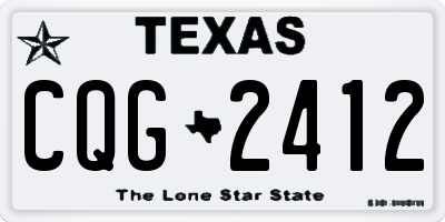 TX license plate CQG2412