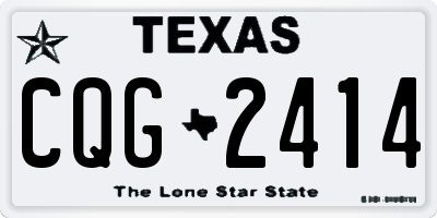 TX license plate CQG2414