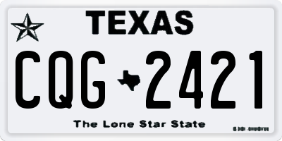 TX license plate CQG2421