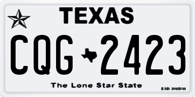 TX license plate CQG2423