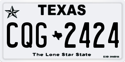 TX license plate CQG2424