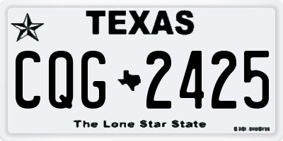 TX license plate CQG2425