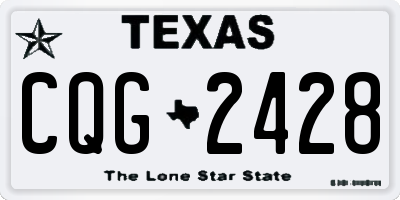 TX license plate CQG2428