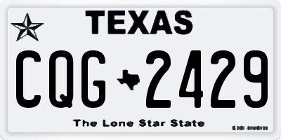 TX license plate CQG2429