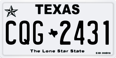 TX license plate CQG2431