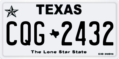 TX license plate CQG2432
