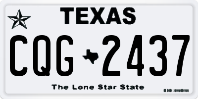 TX license plate CQG2437
