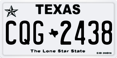 TX license plate CQG2438