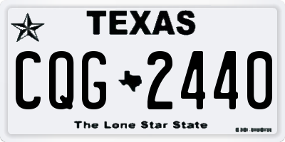 TX license plate CQG2440