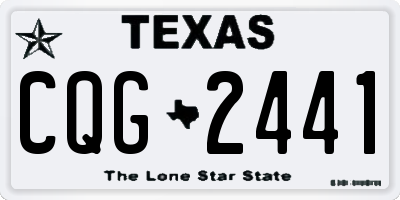 TX license plate CQG2441