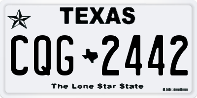 TX license plate CQG2442