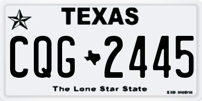 TX license plate CQG2445