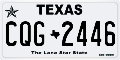 TX license plate CQG2446