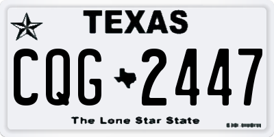 TX license plate CQG2447
