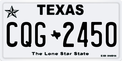 TX license plate CQG2450