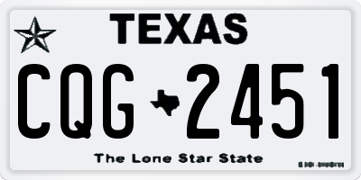 TX license plate CQG2451