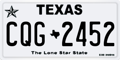 TX license plate CQG2452
