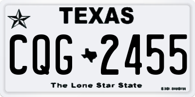 TX license plate CQG2455