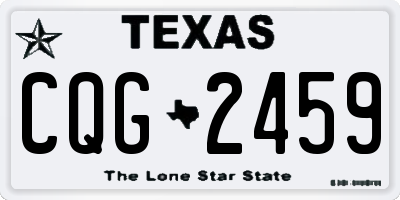 TX license plate CQG2459